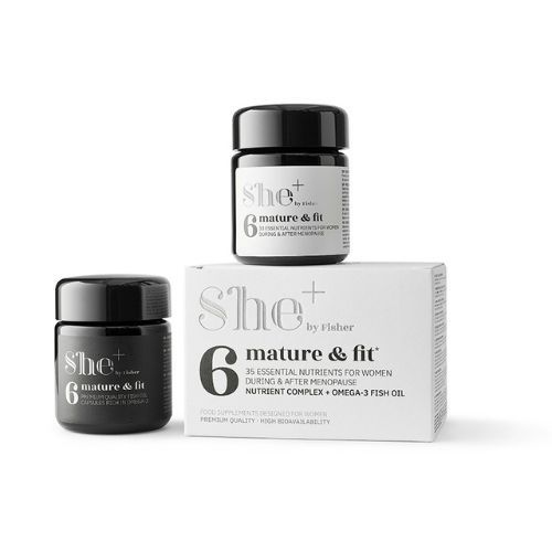 She+ mature and fit product box photo
